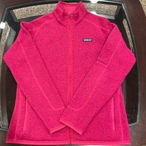 Patagonia Womens Better Sweater Fleece Jacket Size Large Pink EUC